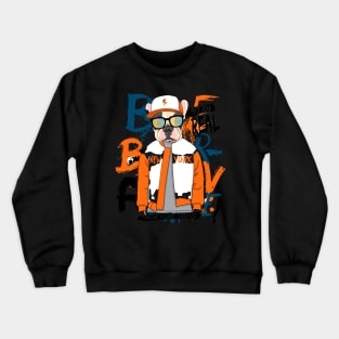 hand drawn cool pug illustration Crewneck Sweatshirt